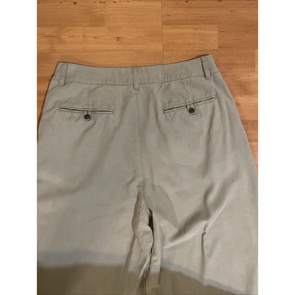 Madewell The Harlow Wide-Leg Pant Drapey Twill Women's 12T Casual Light Green - Picture 9 of 10